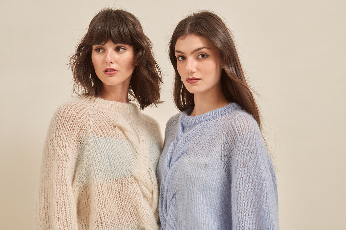 Cropped One Braid Sweater