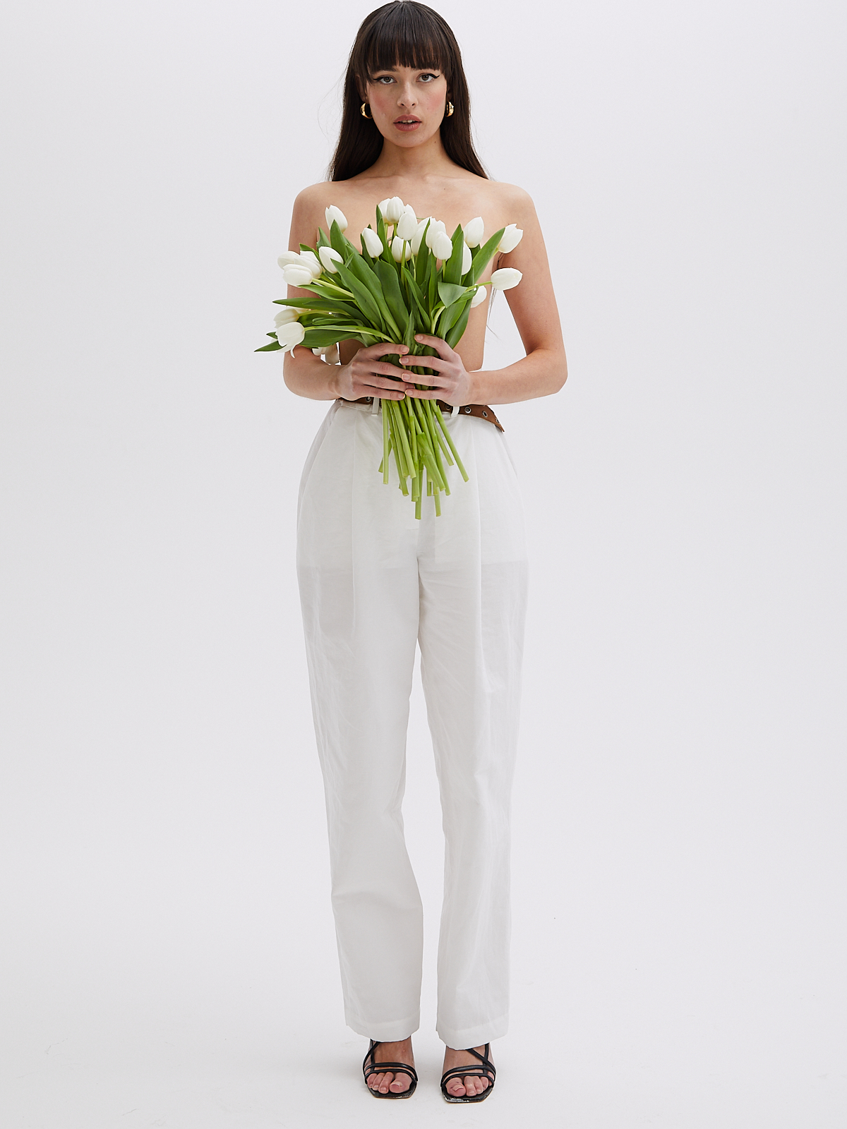 Tapered High Rise Pants