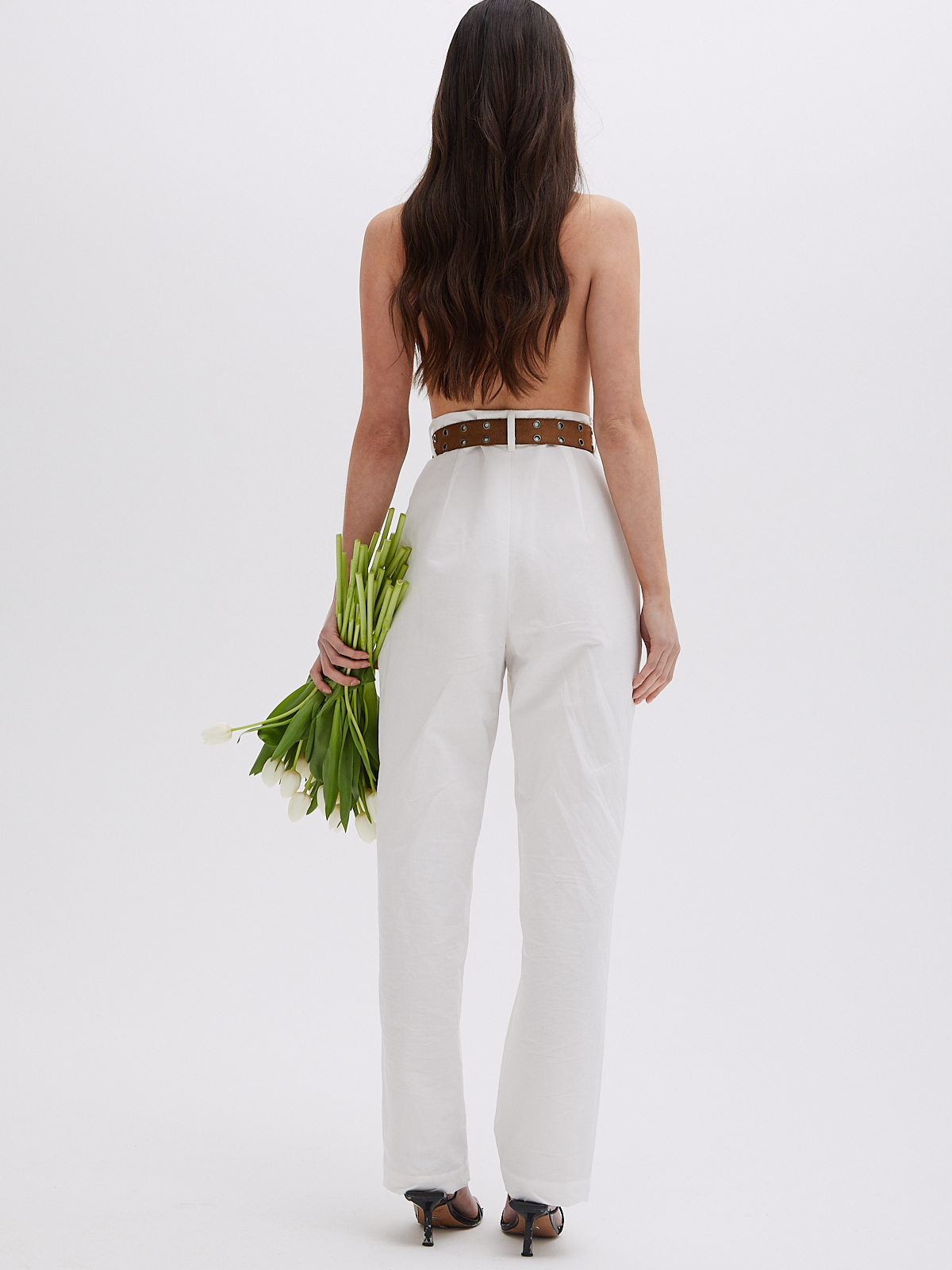Tapered High Rise Pants
