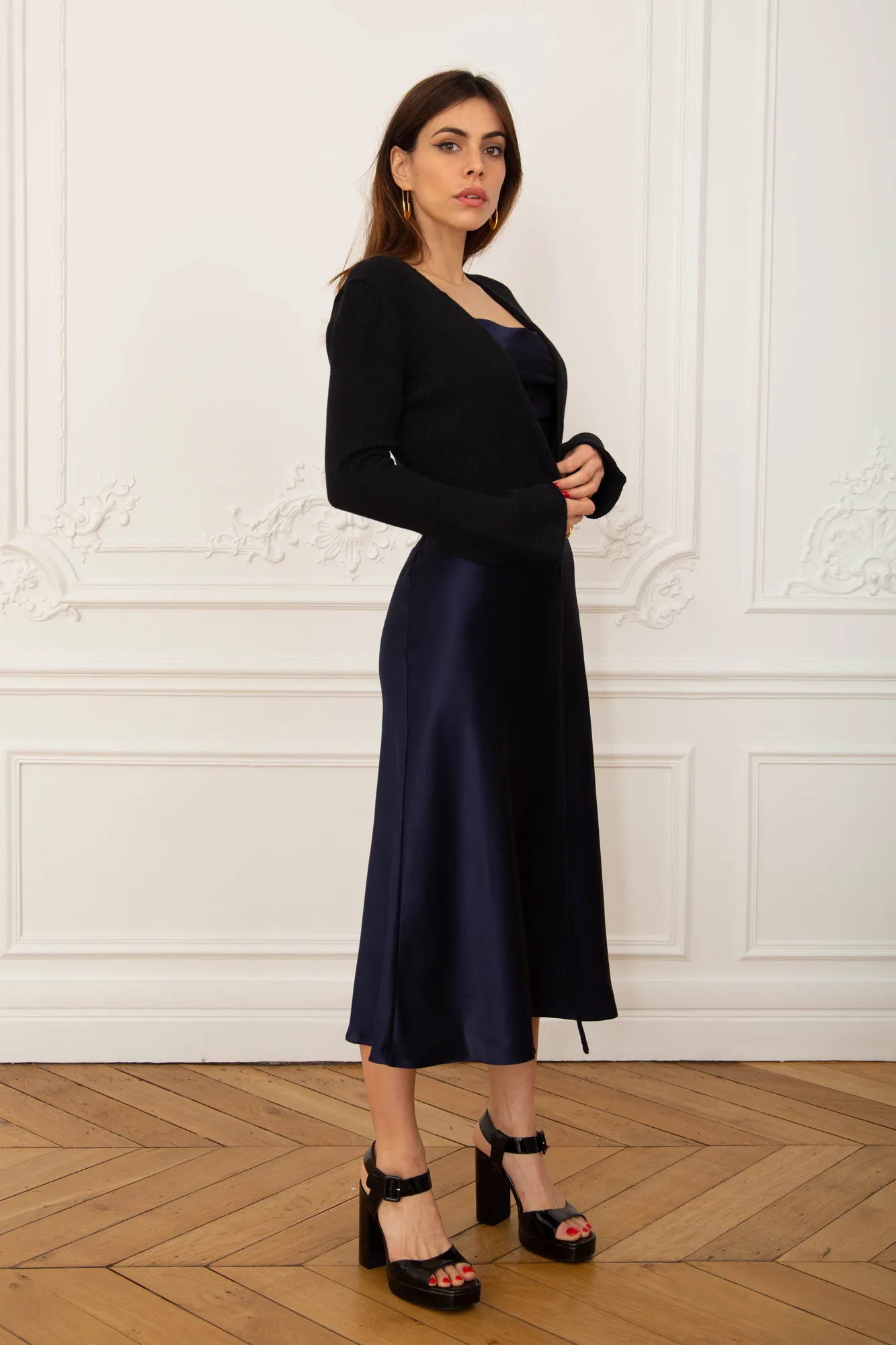 Cropped Ballerina Cardigan Black