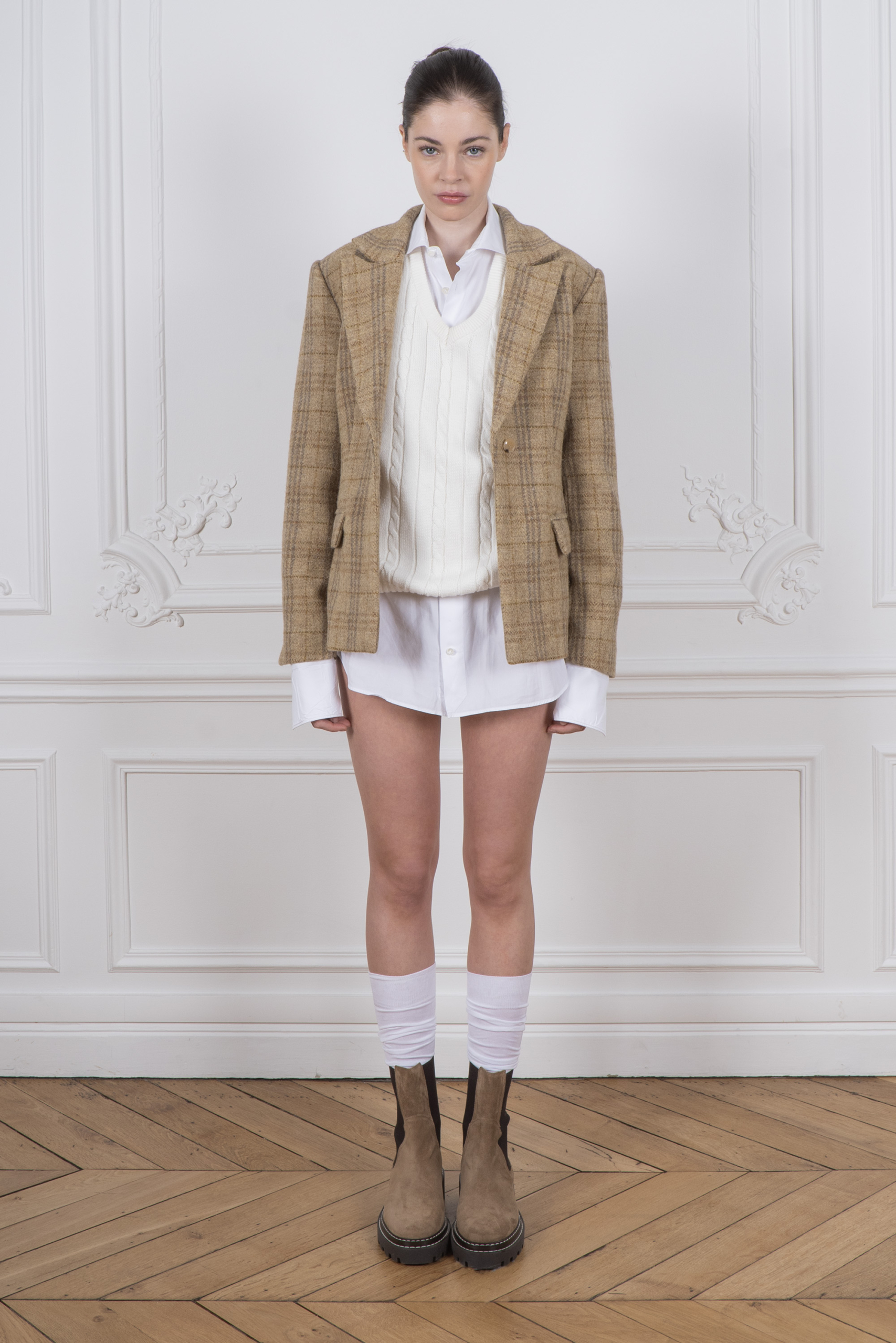 Herringbone Wool Blazer
