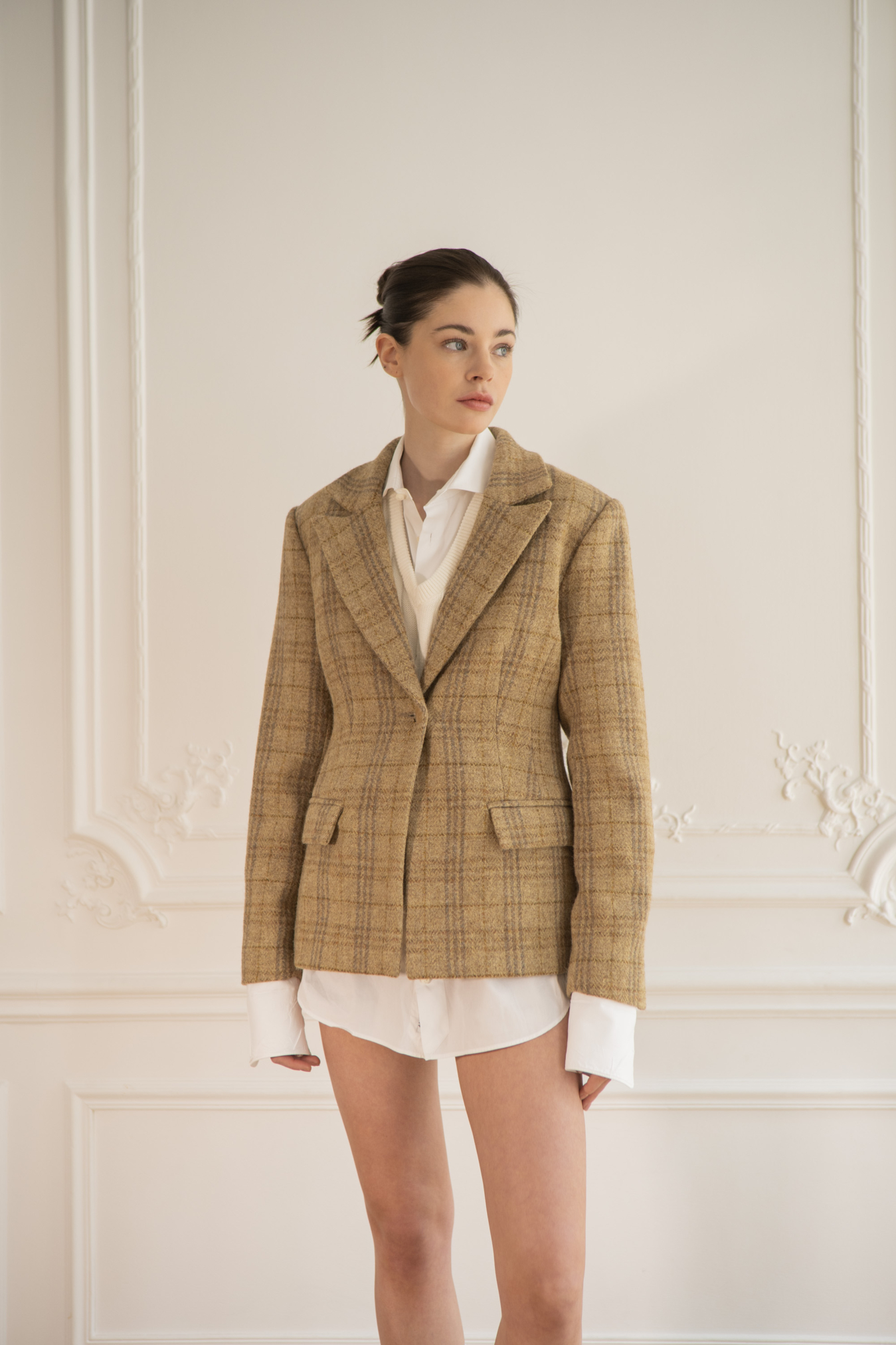 Herringbone Wool Blazer